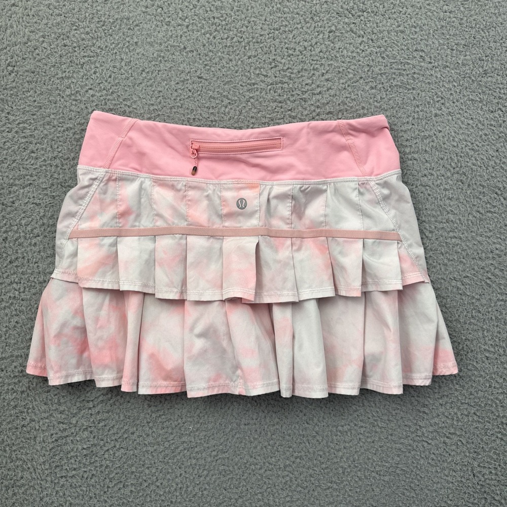 Lululemon Run Pace Setter Skirt Skort Spray Dye Pink Athletic Tennis Women's 6